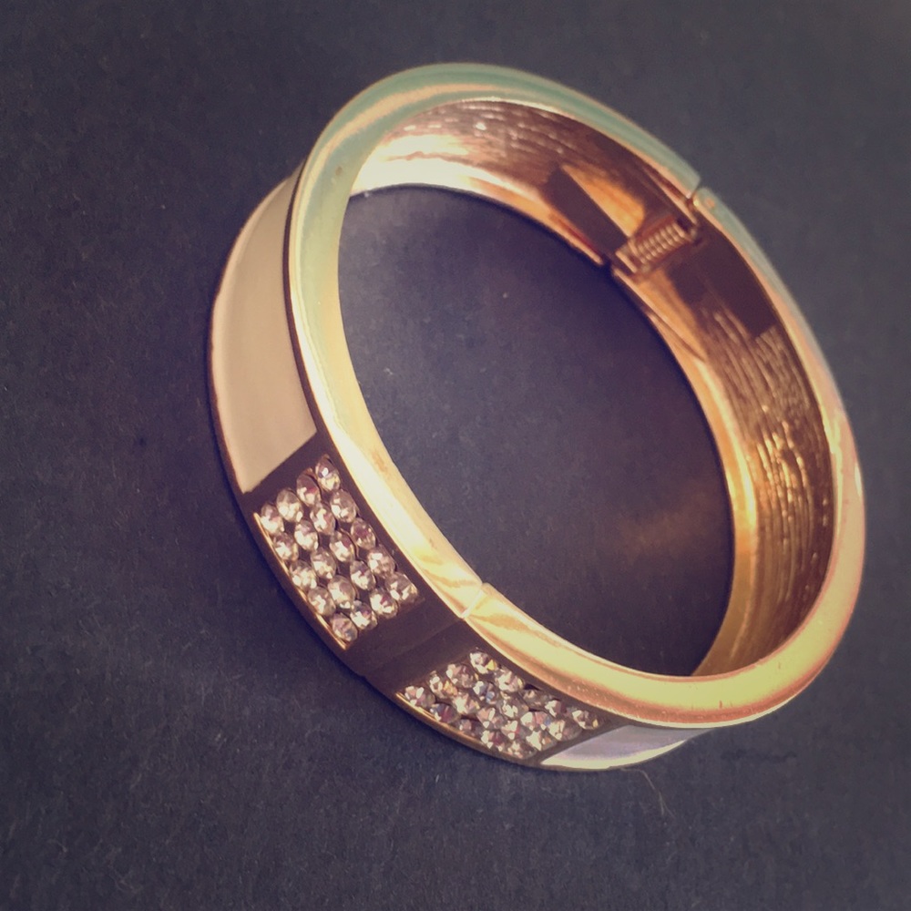 Diamond white cuff bracelet